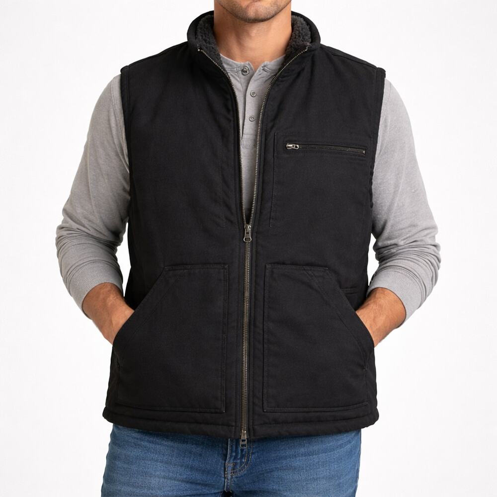 Lee Premium Select Workwear Vest - Sherpa Lined - Black - Large - NEW